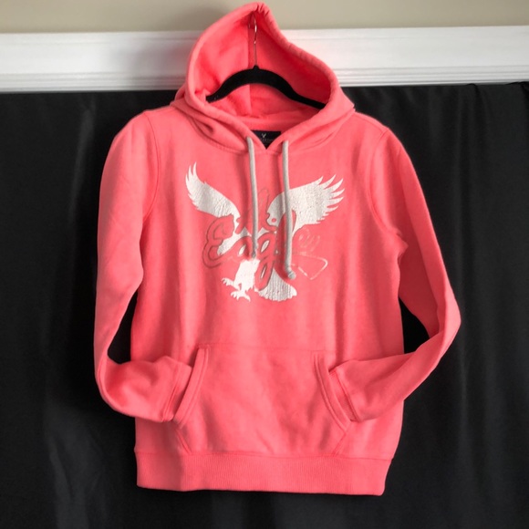 American Eagle Outfitters | Tops | American Eagle Hoodie Orange With White  Eagle Wings For Design Sz M | Poshmark